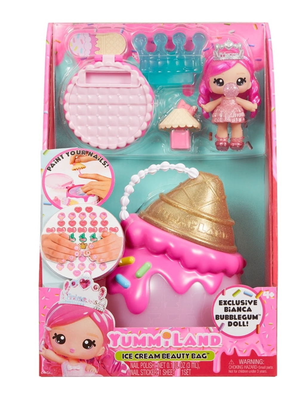 Yummi-Land Ice Cream Beauty Bag Playset Bianca Bubblegum Doll NIB